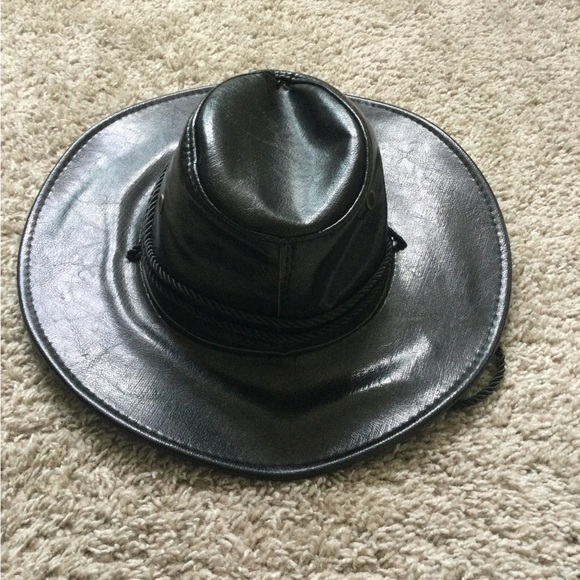 Men’s Faux Leather Cowboy Hat - Picture 3 of 16